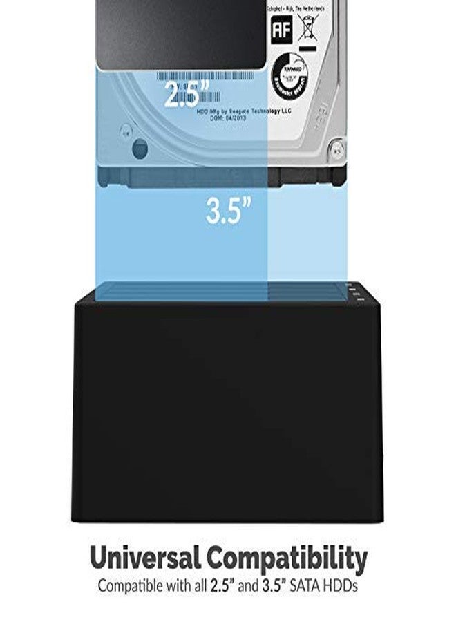 SABRENT 4-Bay USB 3.0 Docking Station for 2.5/3.5” SATA SSD/HDD, Tool-Free Trayless Design, USB 3.2 Gen 1 5Gbps, Supports 4 Drives Simultaneously, Compatible with Windows, macOS, Linux (DS-U3B4) - Image 4